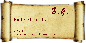 Burik Gizella névjegykártya