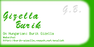 gizella burik business card